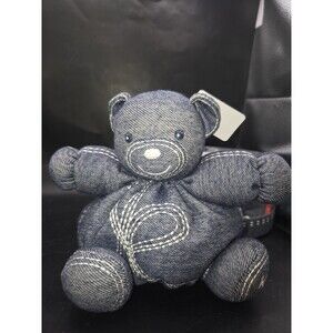 Kaloo Sweet Life Blue Denim Small Chubby Bear New With Gift Box France